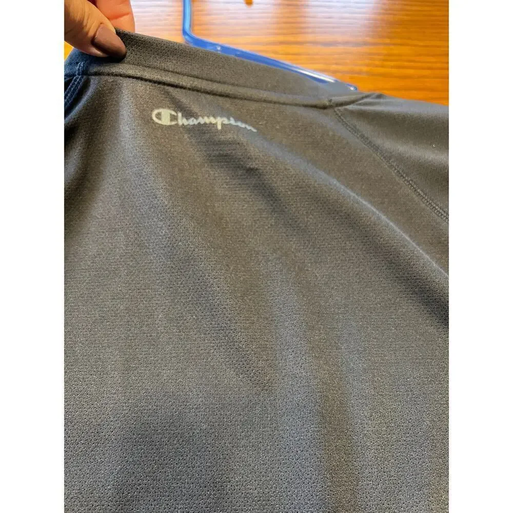 Champion Vapor crewneck short sleeve black knit T-shirt, men's 2XL - Picture 4 of 6